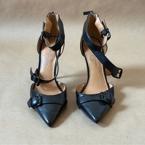 Jessica Simpson Wayza Black Strappy Heels
